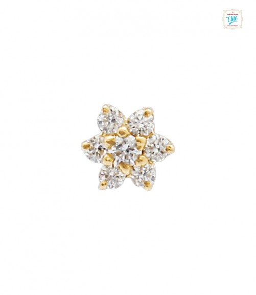 Flowerlet Cluster Diamond Nose pin - 0450