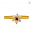 Pretty Floral Bud Gold Ring-1193