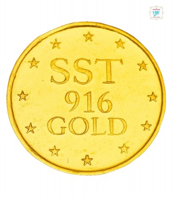 2 GRM Gold Laxmi 916 Coin